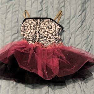Weissman Pink and Black Tulle Kids Costume Dress